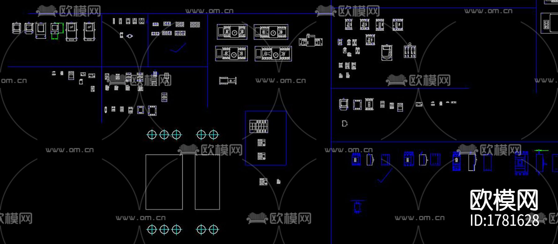 常用电气元器件cad图库下载（渲染图4）