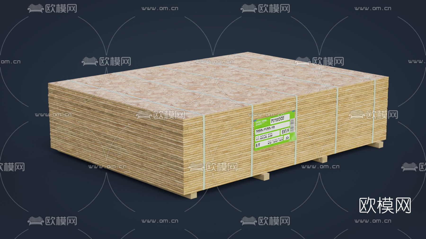 现代木建材免费3d模型