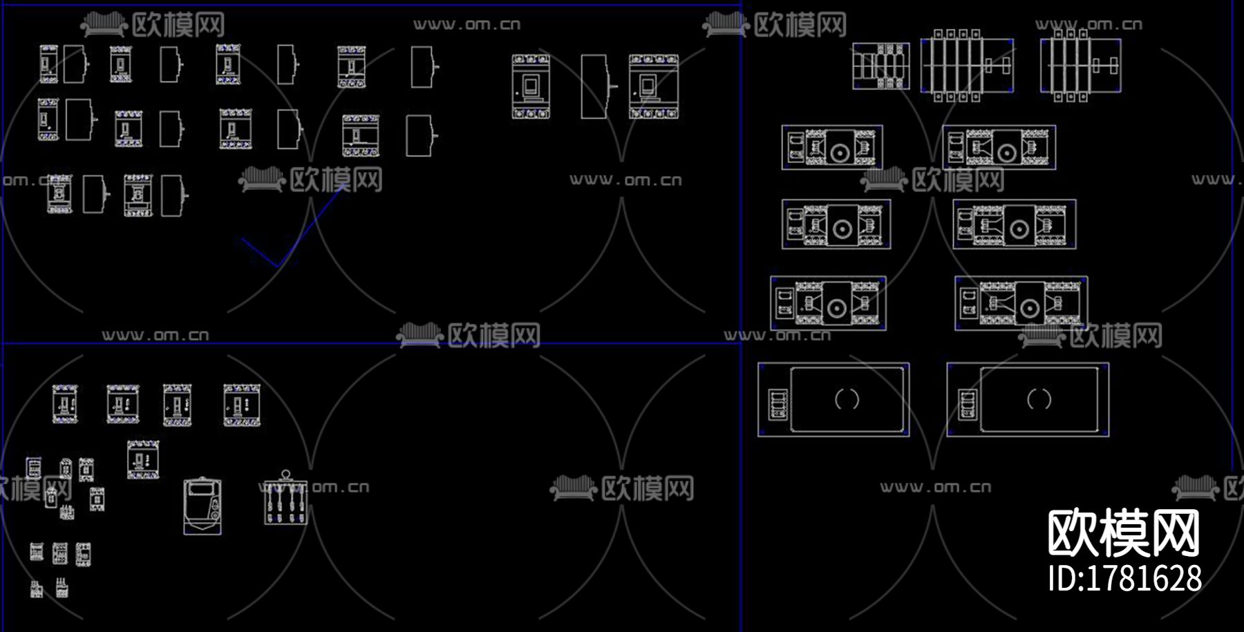 常用电气元器件cad图库下载（渲染图9）