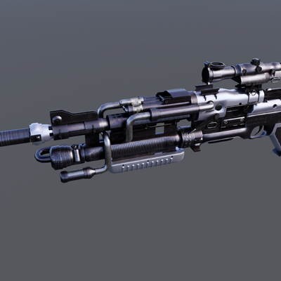  现代狙击枪su模型 