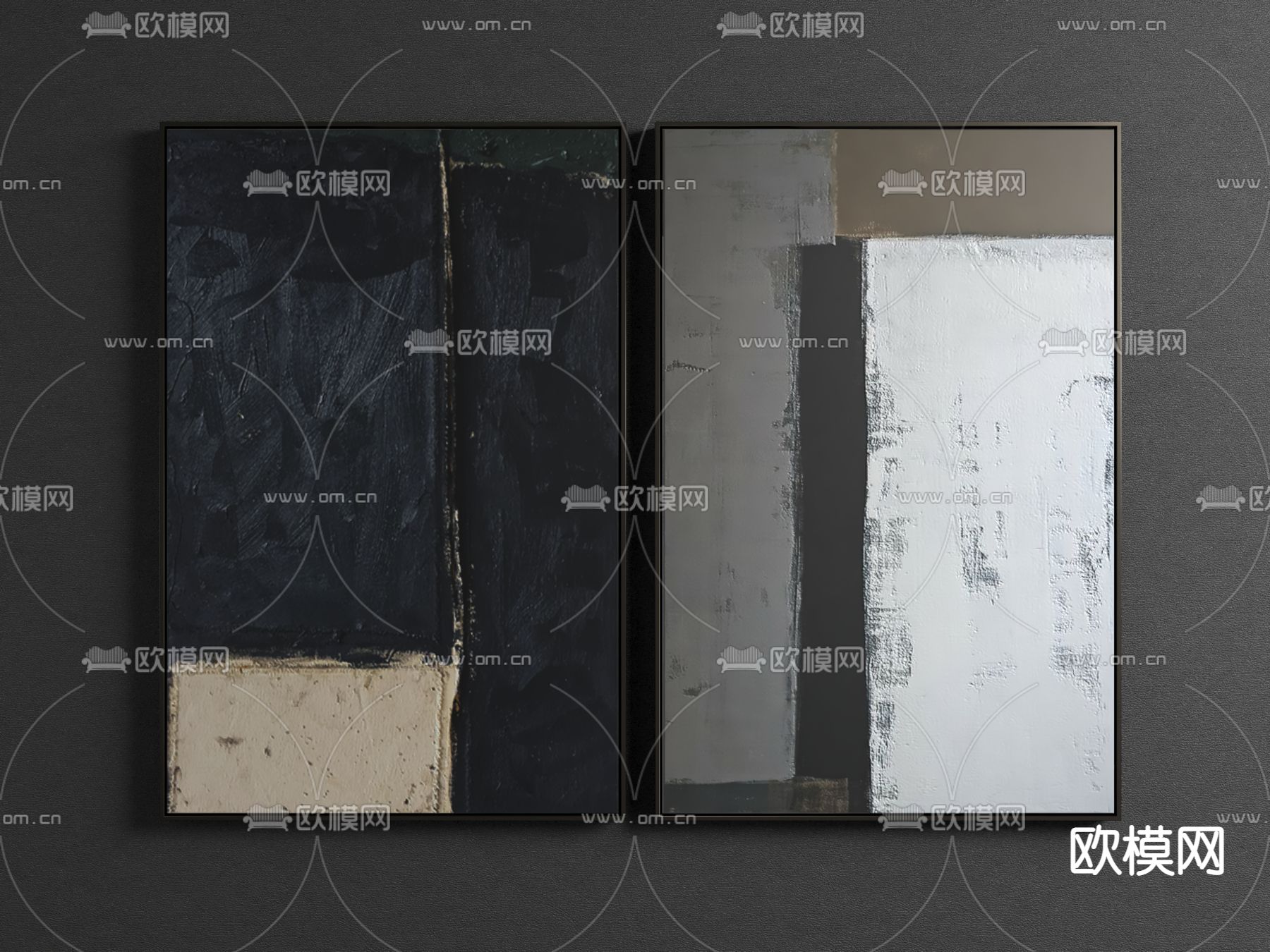 北欧装饰画su模型