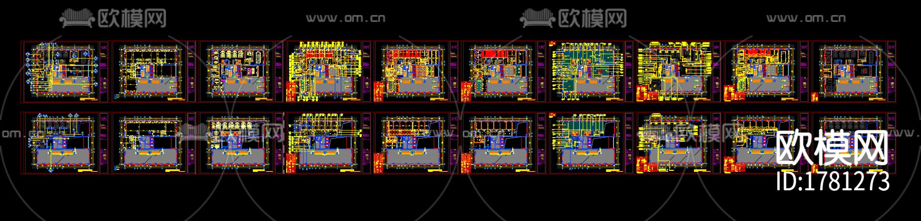 现代办公室cad施工图下载（渲染图9）