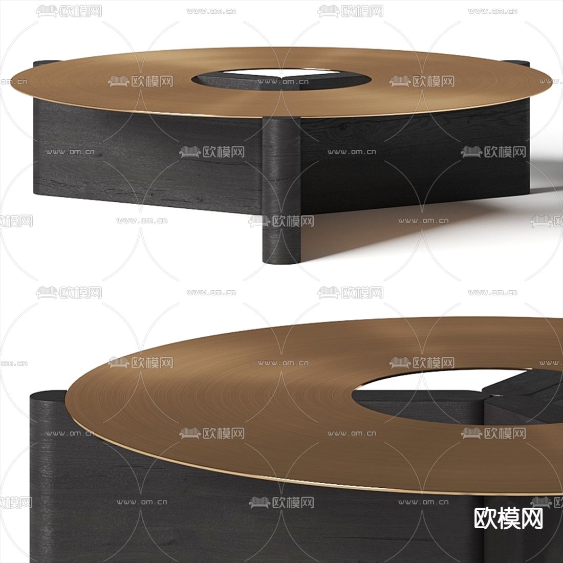 现代金属茶几3d模型