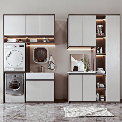  现代洗衣机su模型 