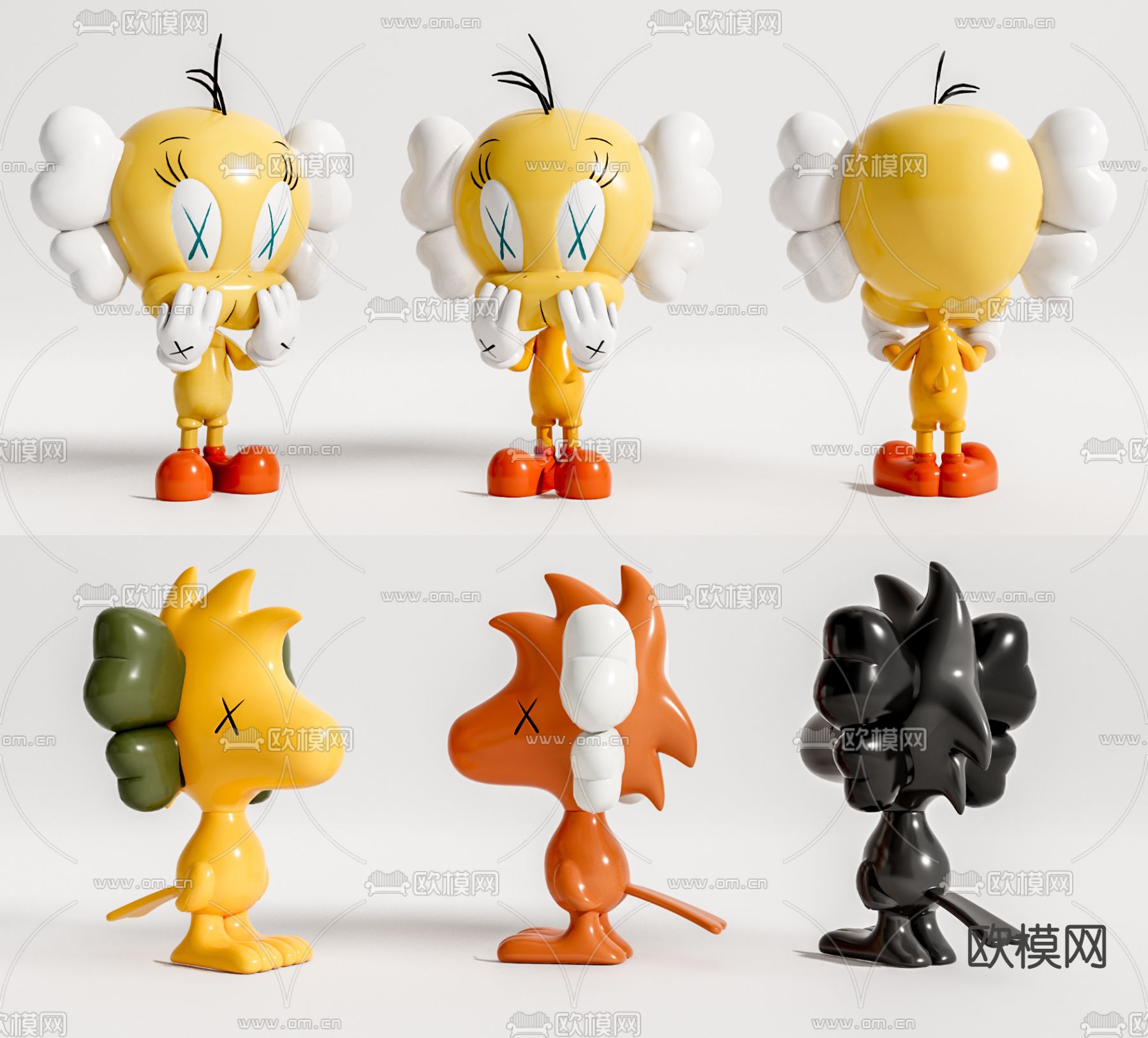 现代KAWS玩偶su模型下载（渲染图1）