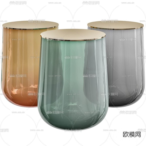 现代边几角几免费3d模型下载