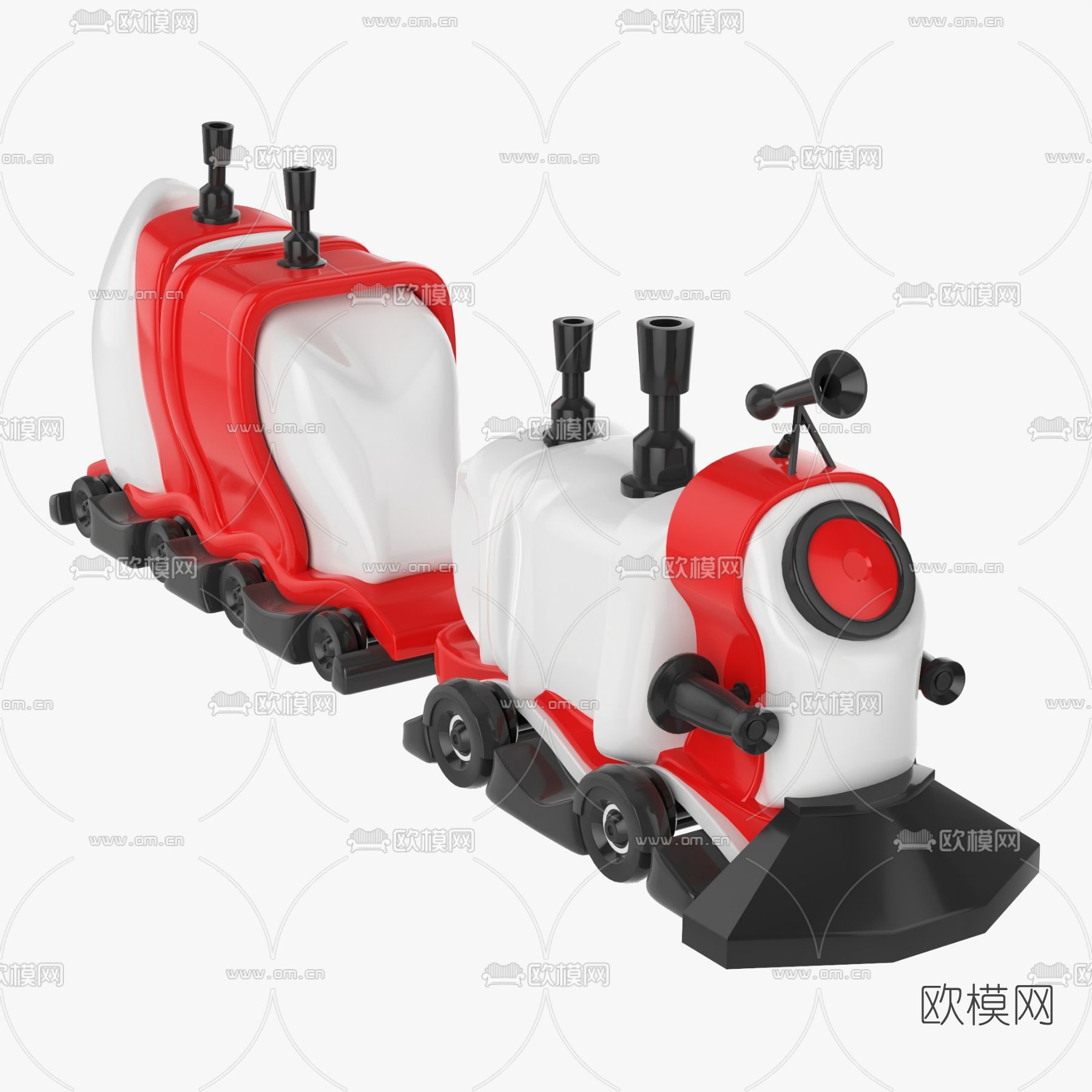 现代火车儿童玩具免费3d模型下载