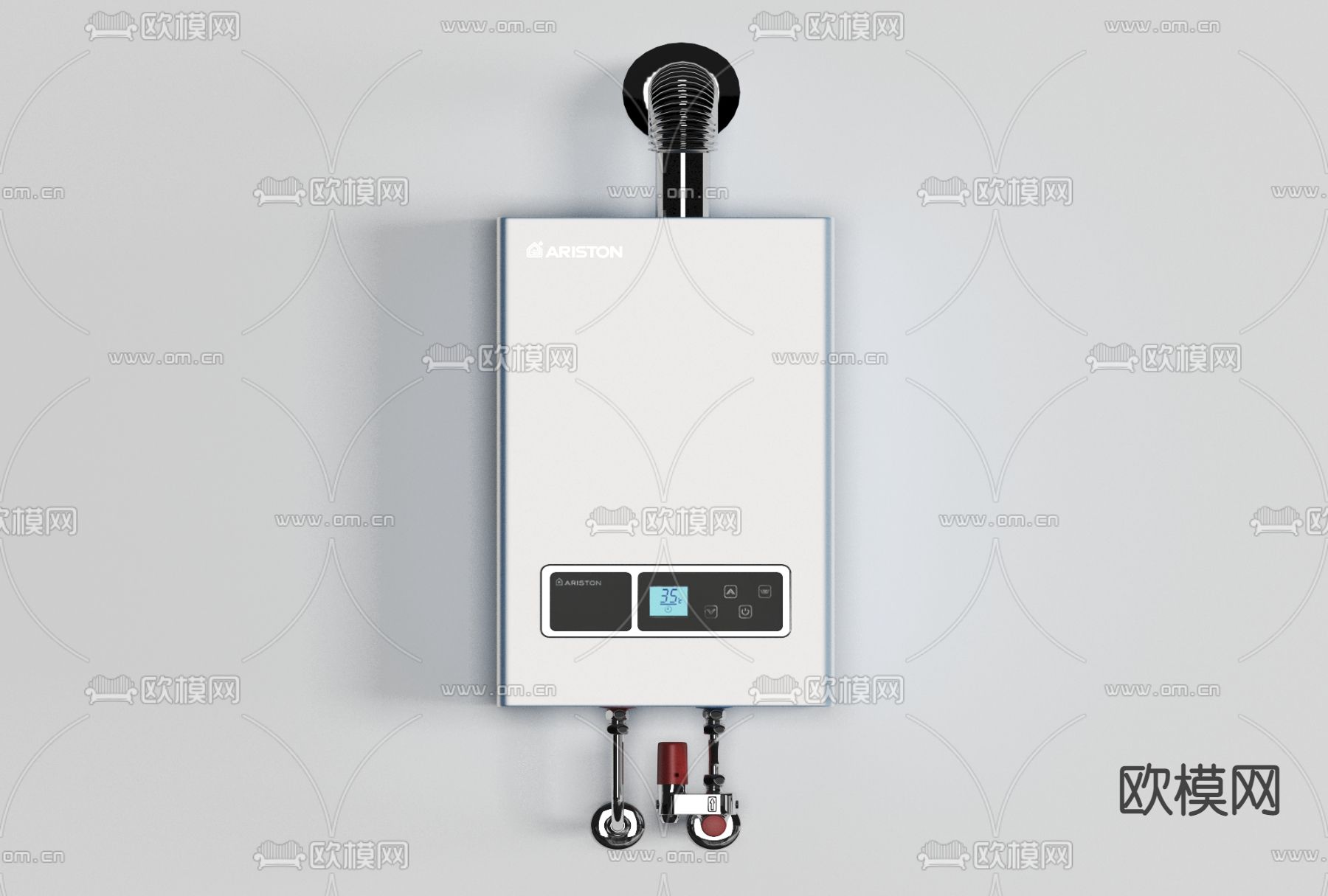 现代热水器免费3d模型