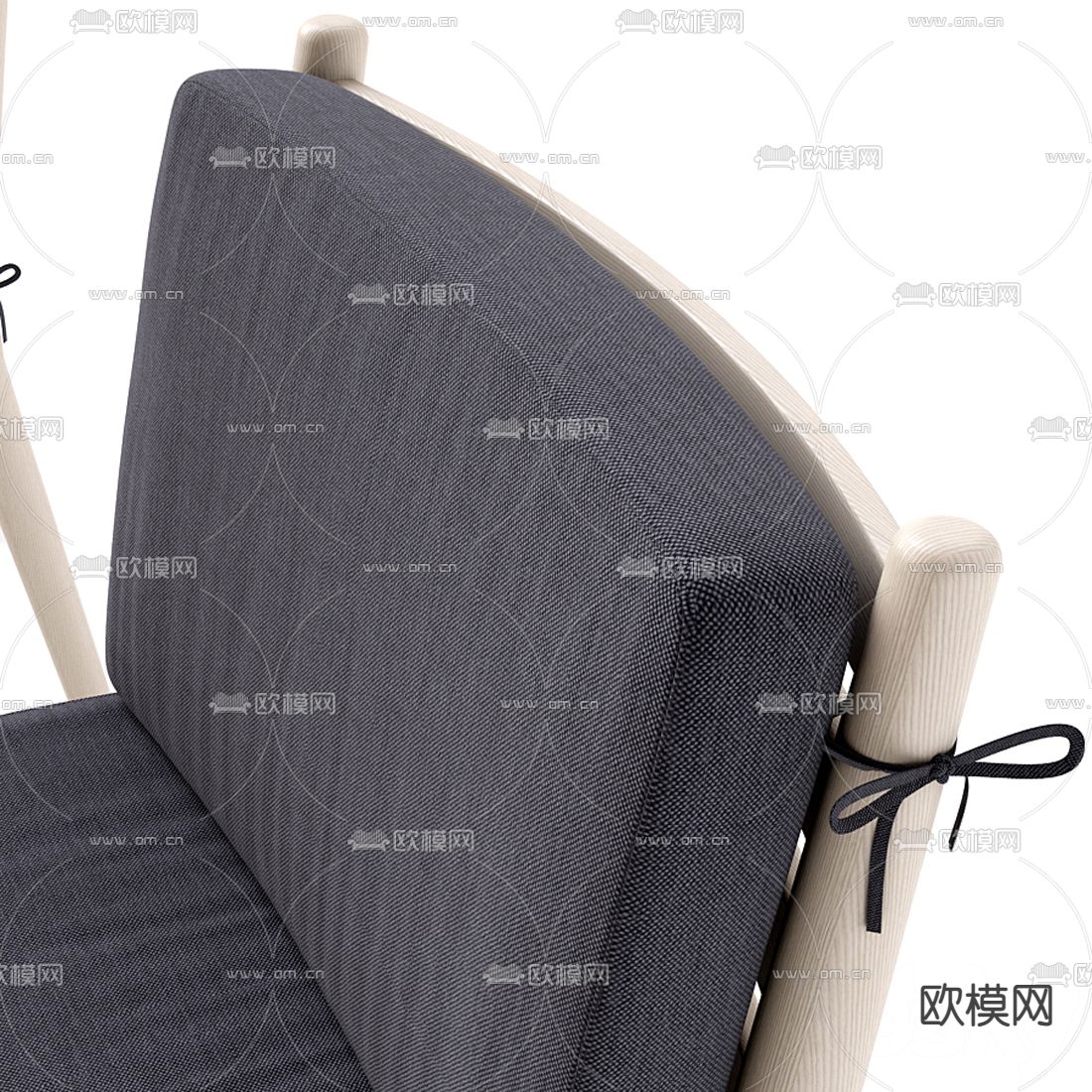 北欧实木餐桌椅3d模型