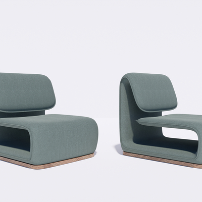  现代懒人躺椅su模型 