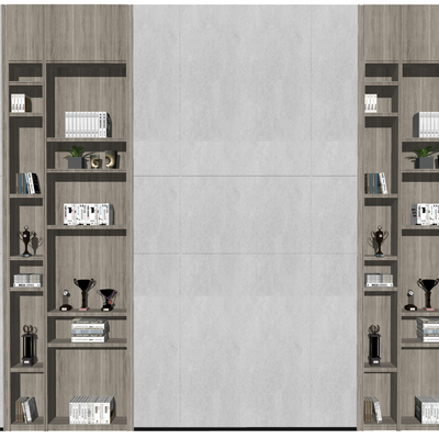  现代轻奢壁柜su模型 
