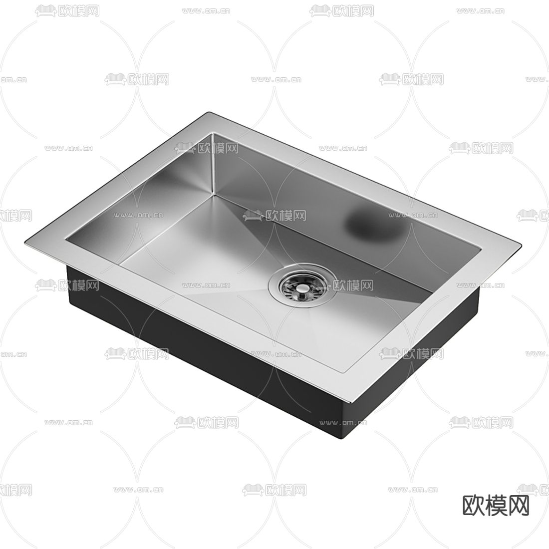 现代不锈钢水槽3d模型