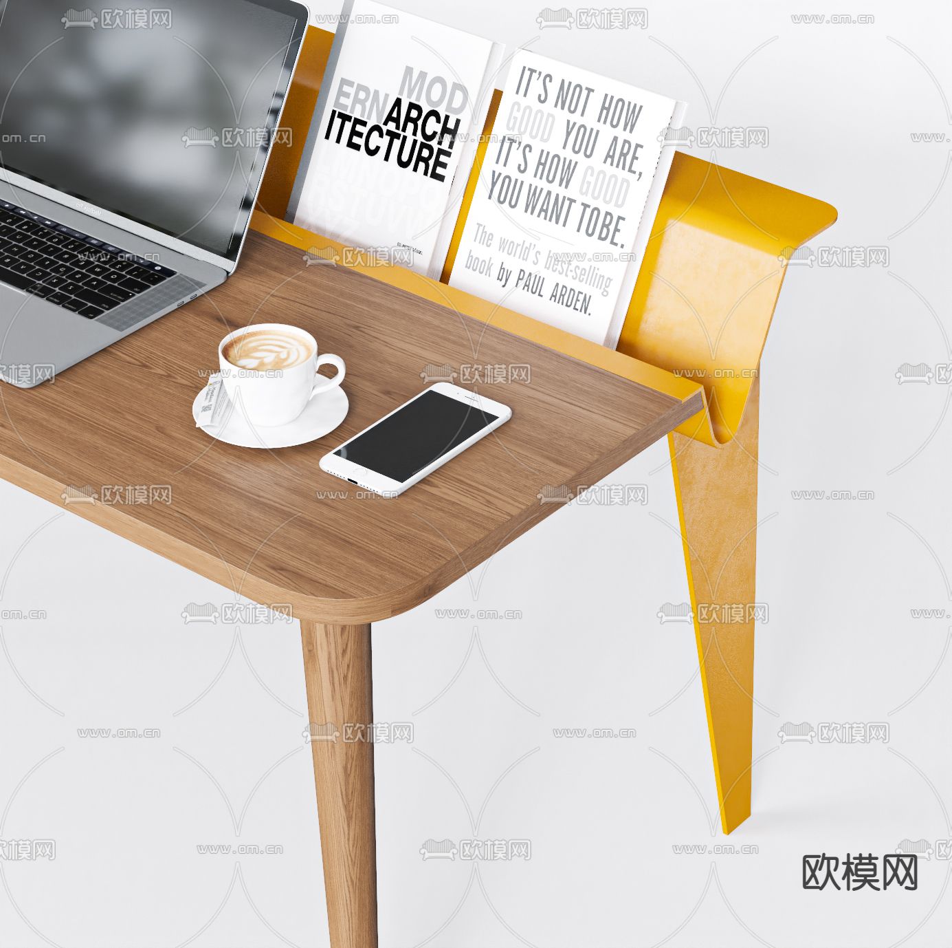 现代书桌3d模型