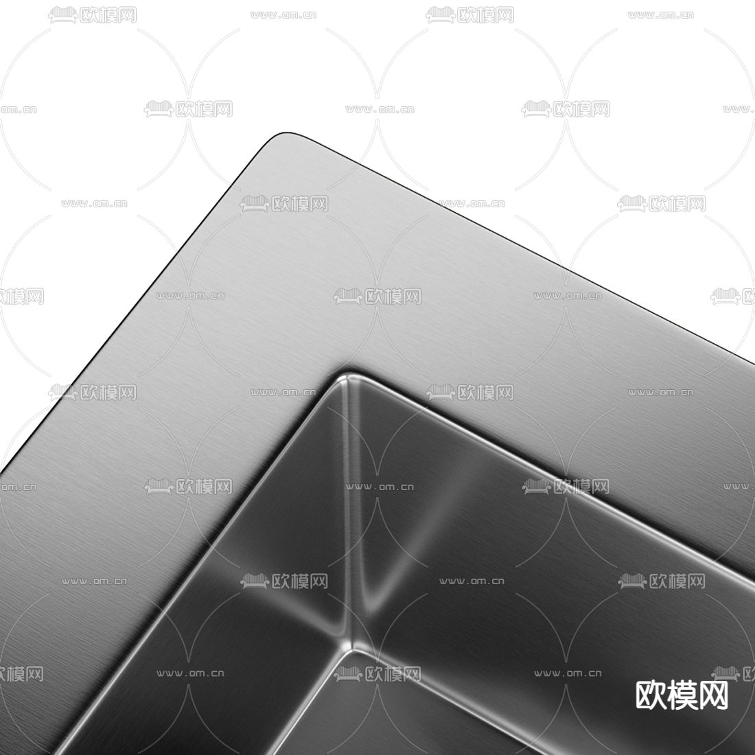 现代不锈钢水槽3d模型