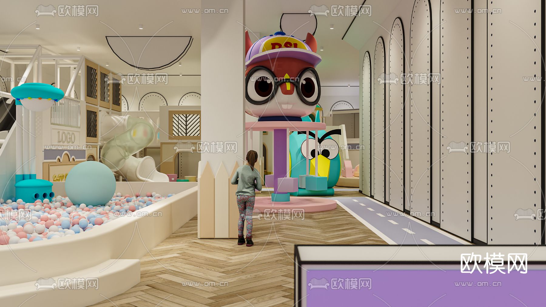 现代室内儿童乐园3d模型