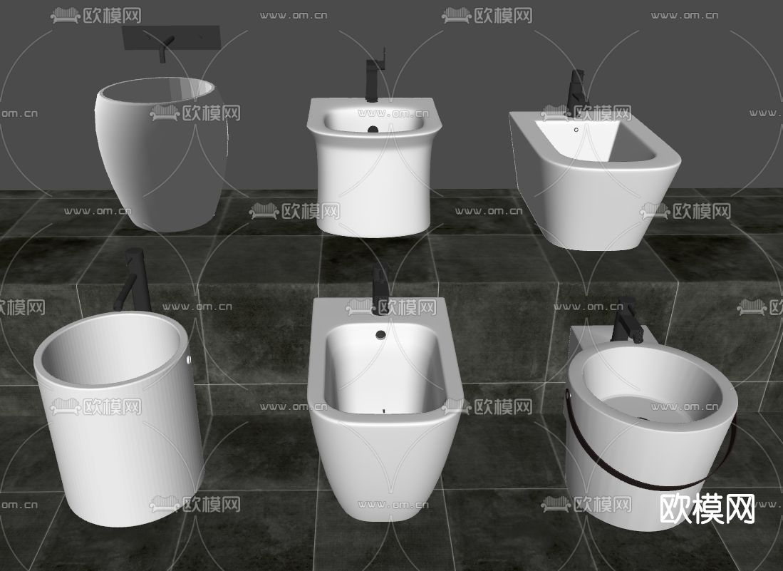 现代拖把池su模型