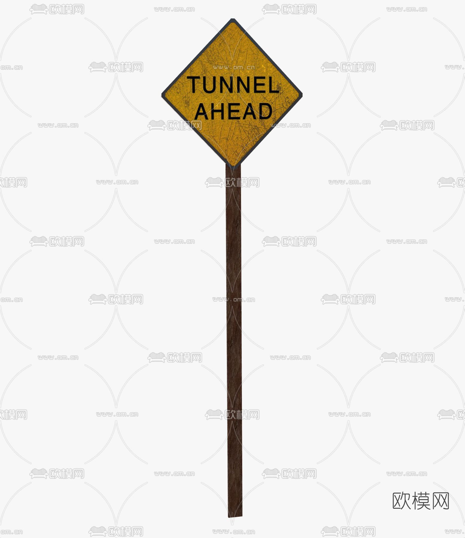 现代告示牌警告牌免费3d模型下载