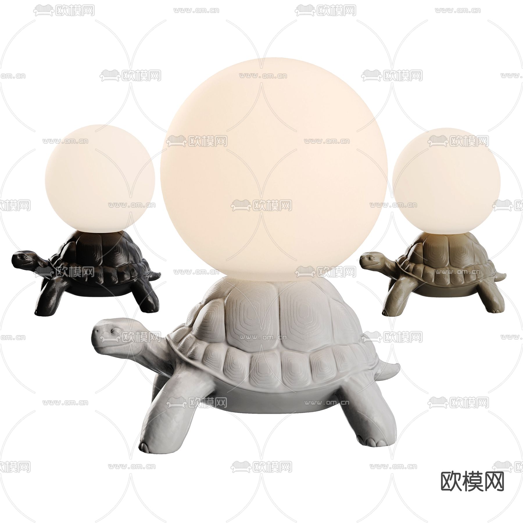 现代乌龟台灯3d模型下载（渲染图1）