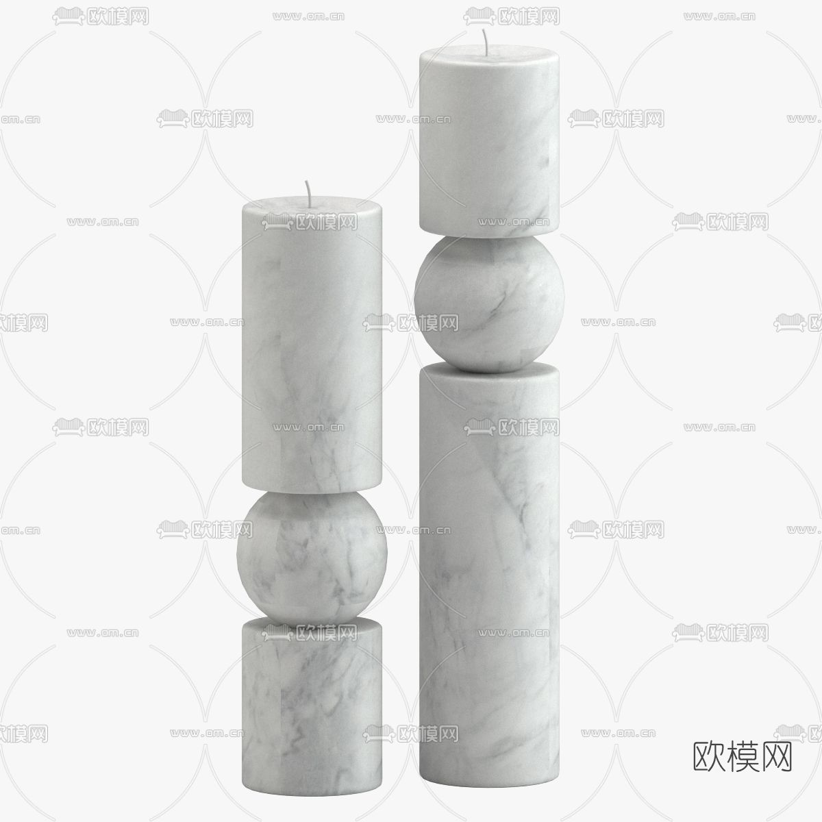 现代烛台免费3d模型下载