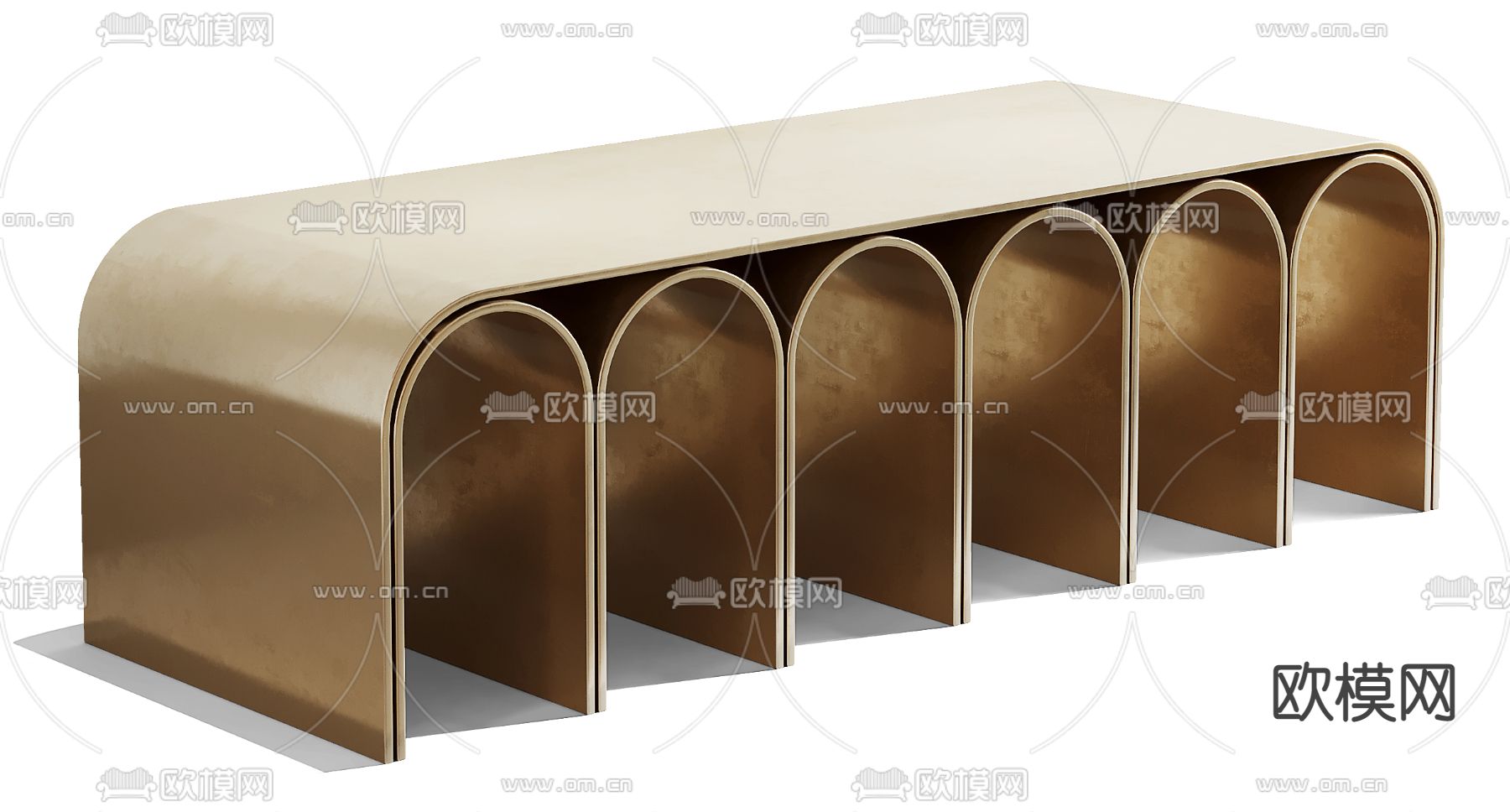 现代脚踏床尾凳3d模型下载（渲染图5）