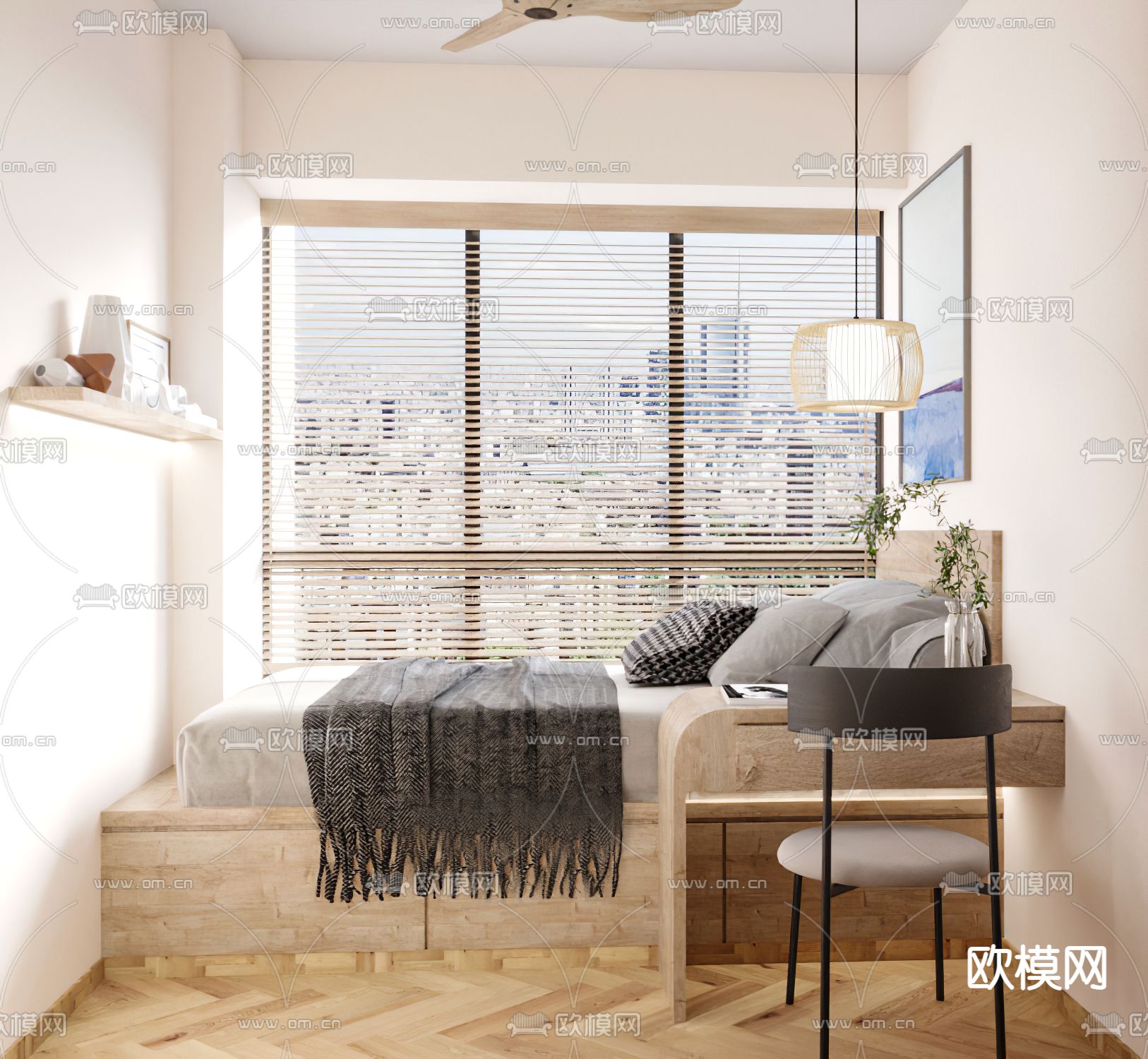 自然风公寓免费3d模型下载（渲染图3）