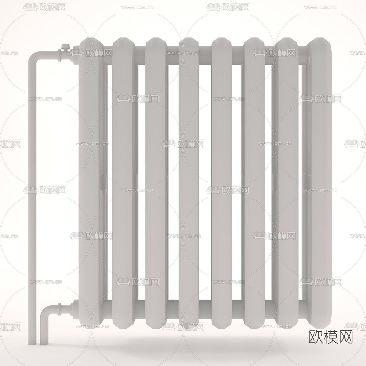 现代暖气排免费3d模型下载