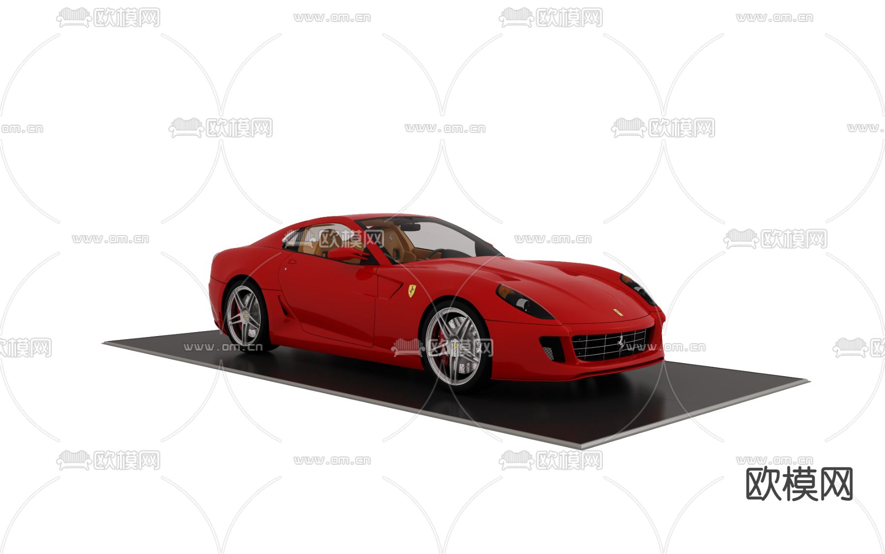 现代法拉利跑车免费3d模型下载（渲染图2）