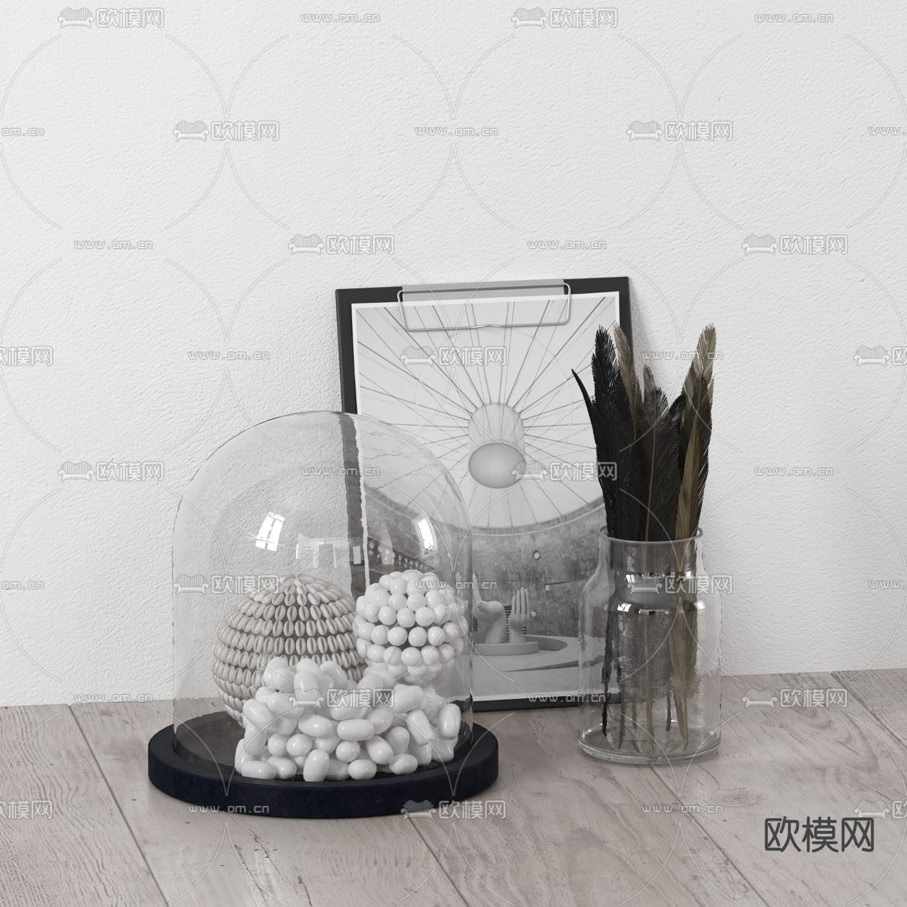 北欧玻璃饰品摆件免费3d模型