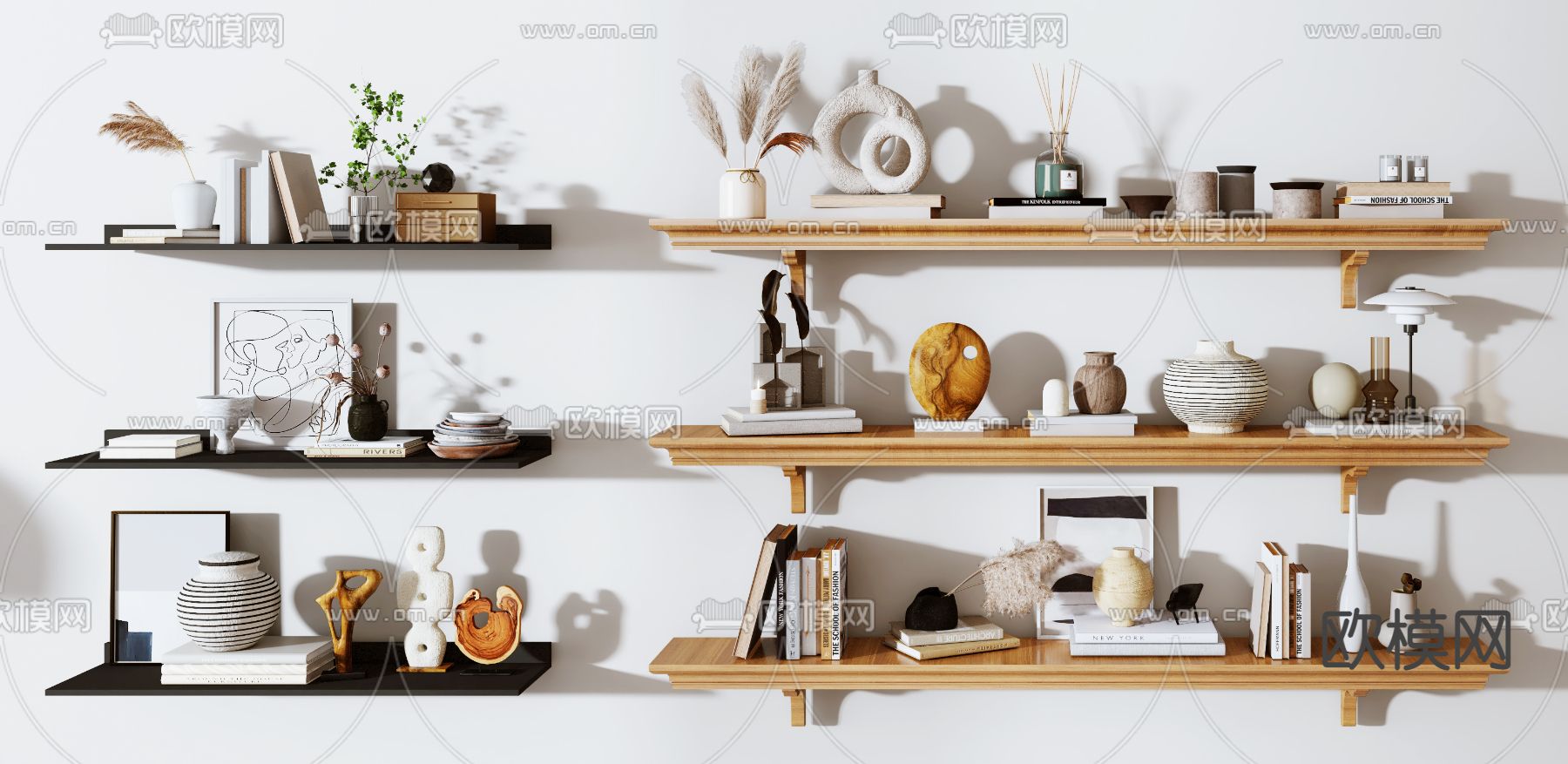 现代层板壁柜吊柜3d模型下载