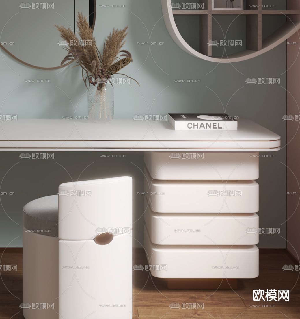 现代梳妆台3d模型