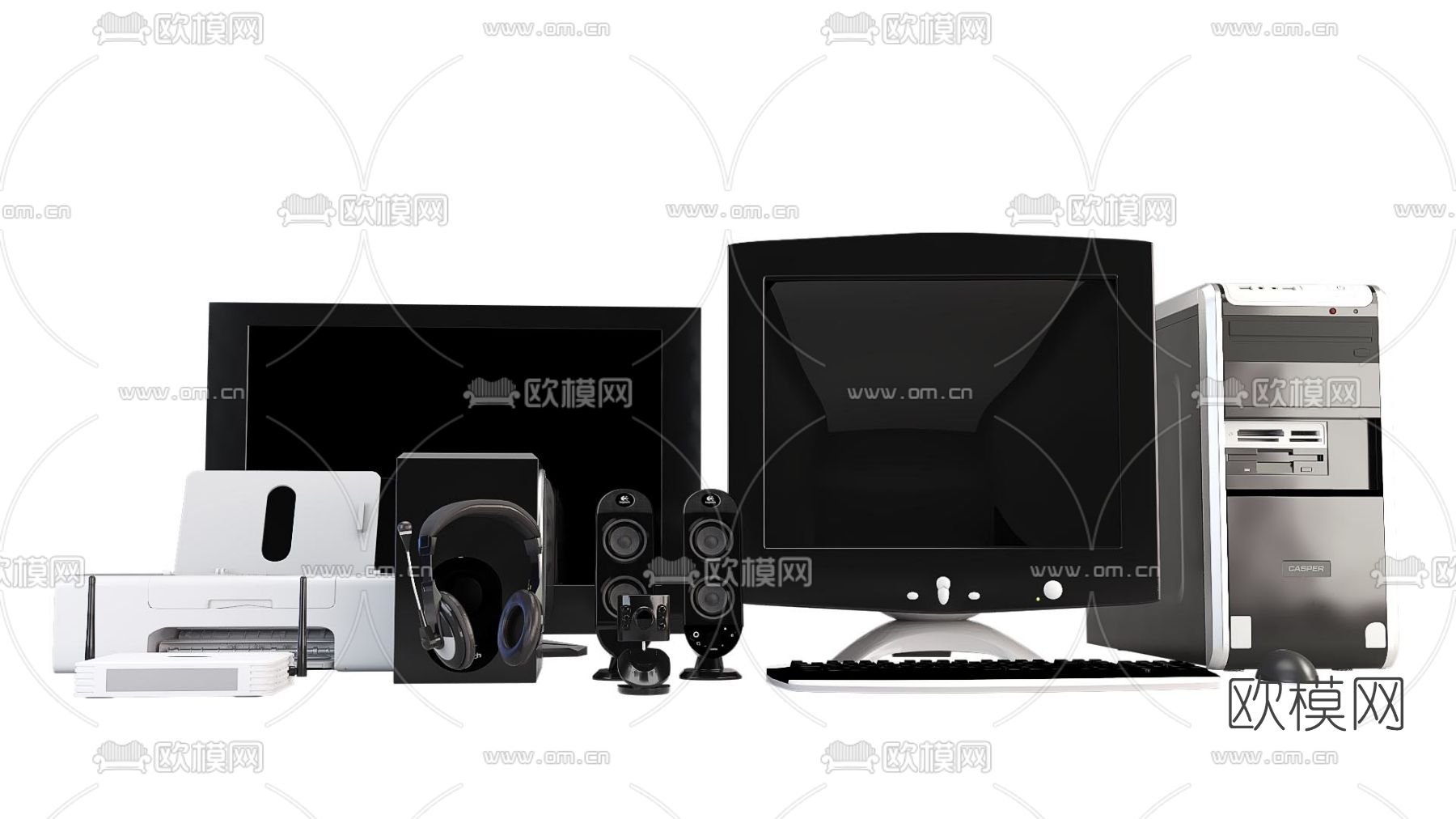 现代电脑免费3d模型下载