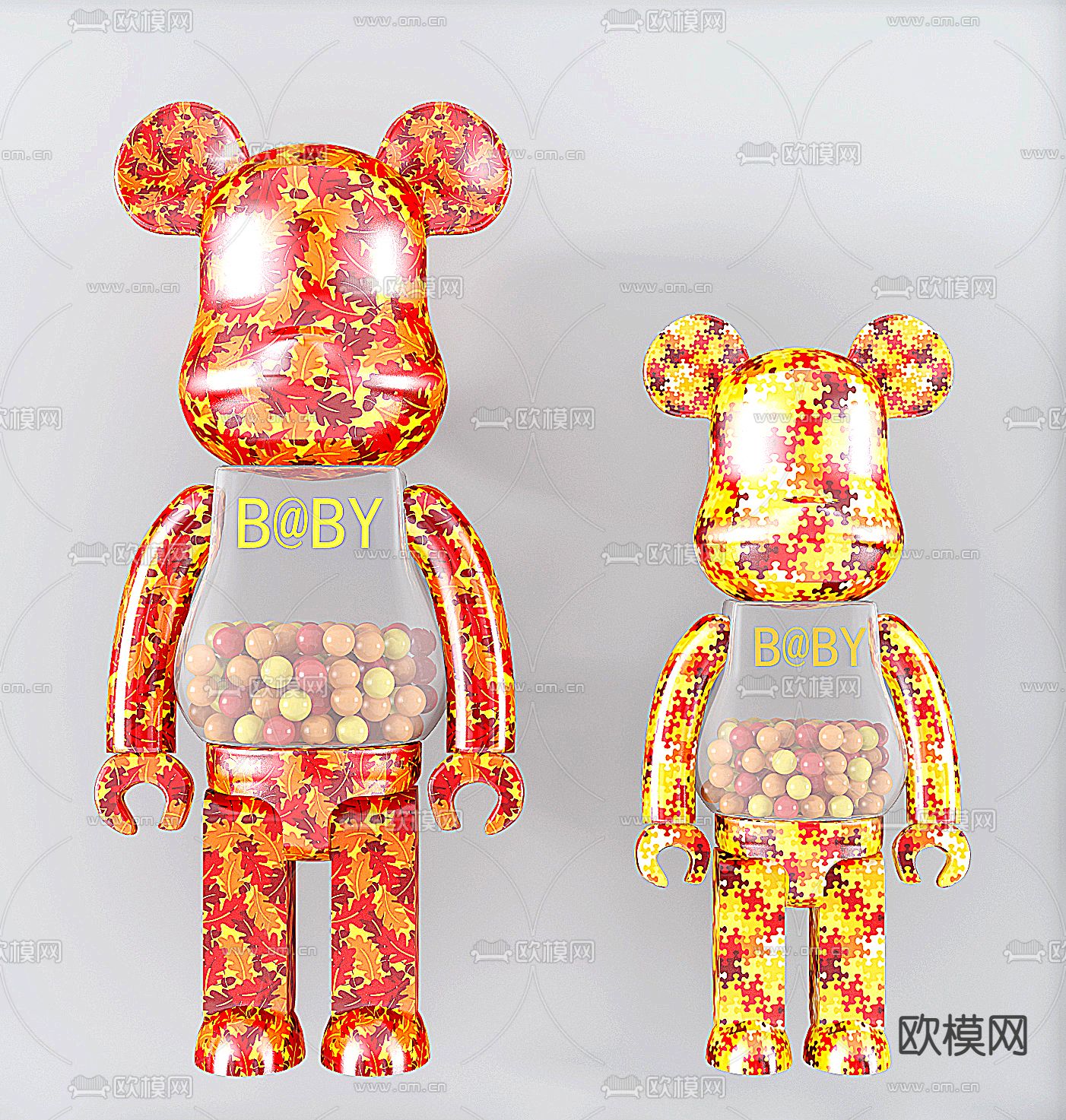 现代潮玩暴力熊雕塑3d模型下载_ID11642931_3dmax免费模型-欧模网