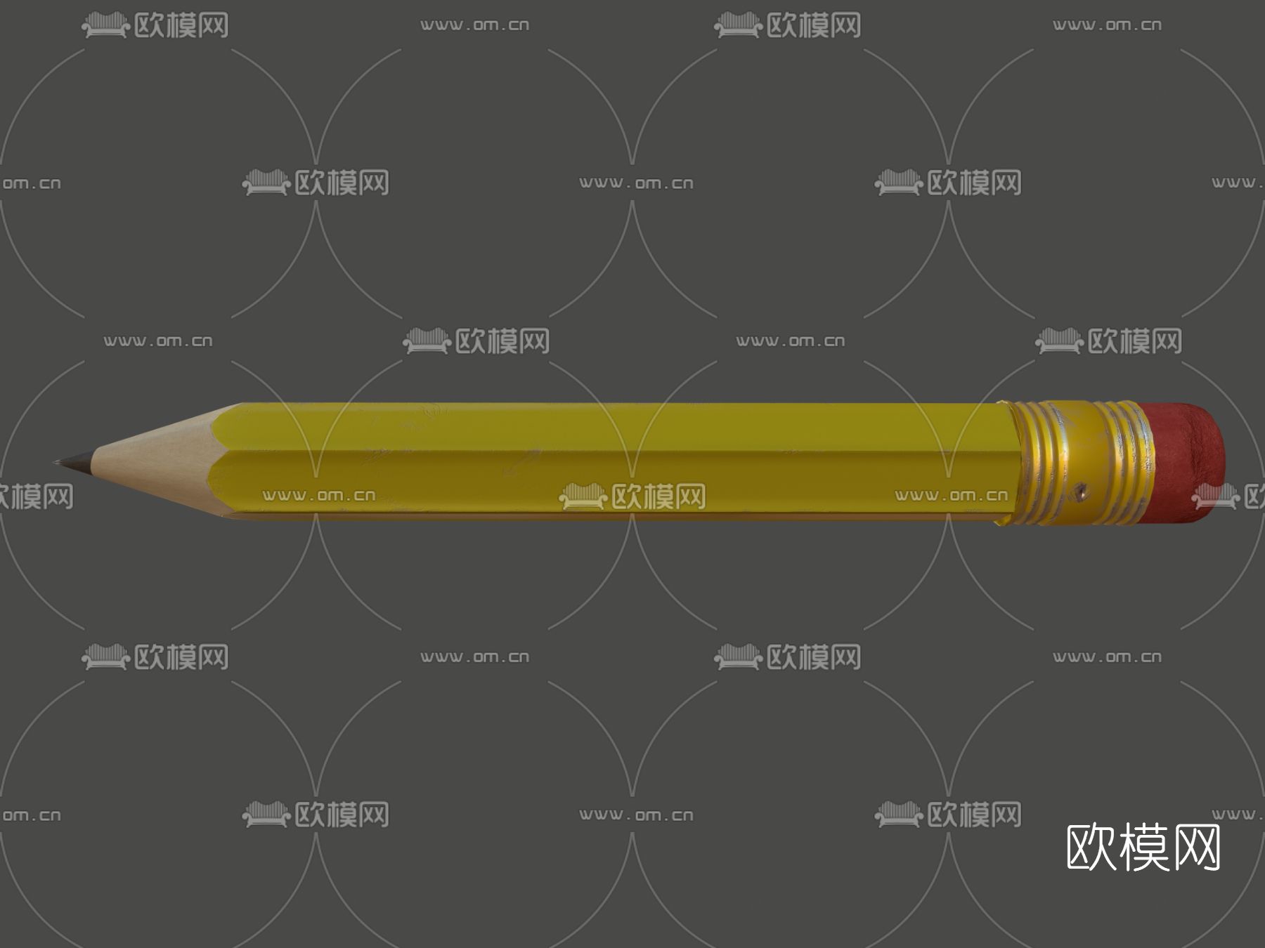 现代铅笔免费3d模型下载