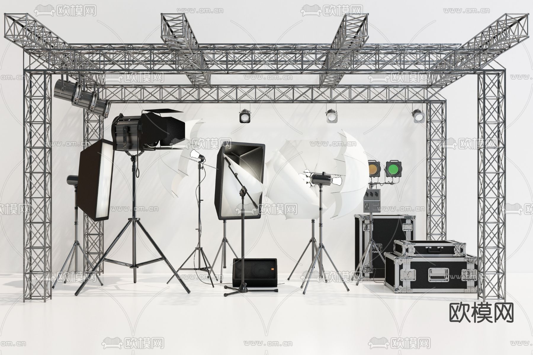 现代舞台布景补光灯舞台灯3d模型下载