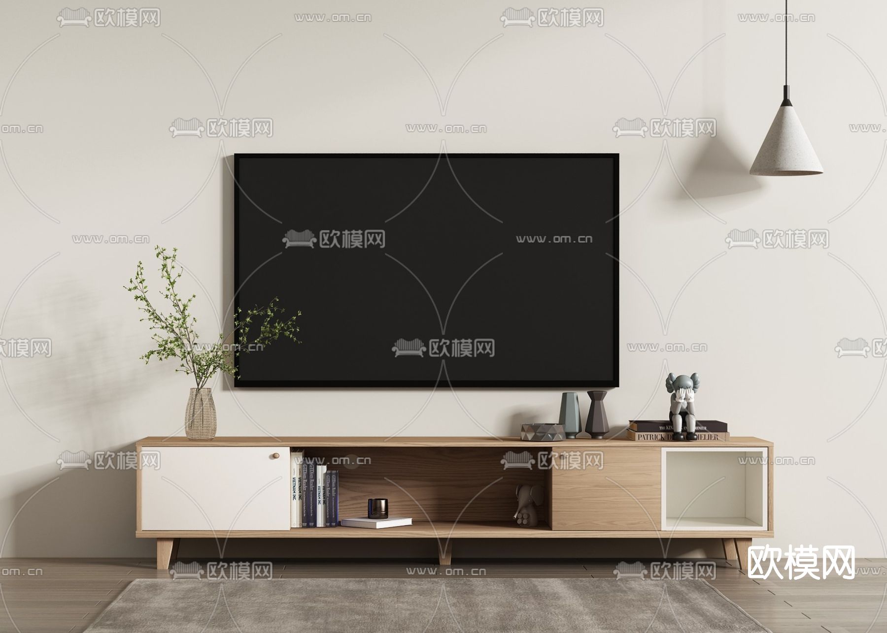 北欧电视柜3d模型