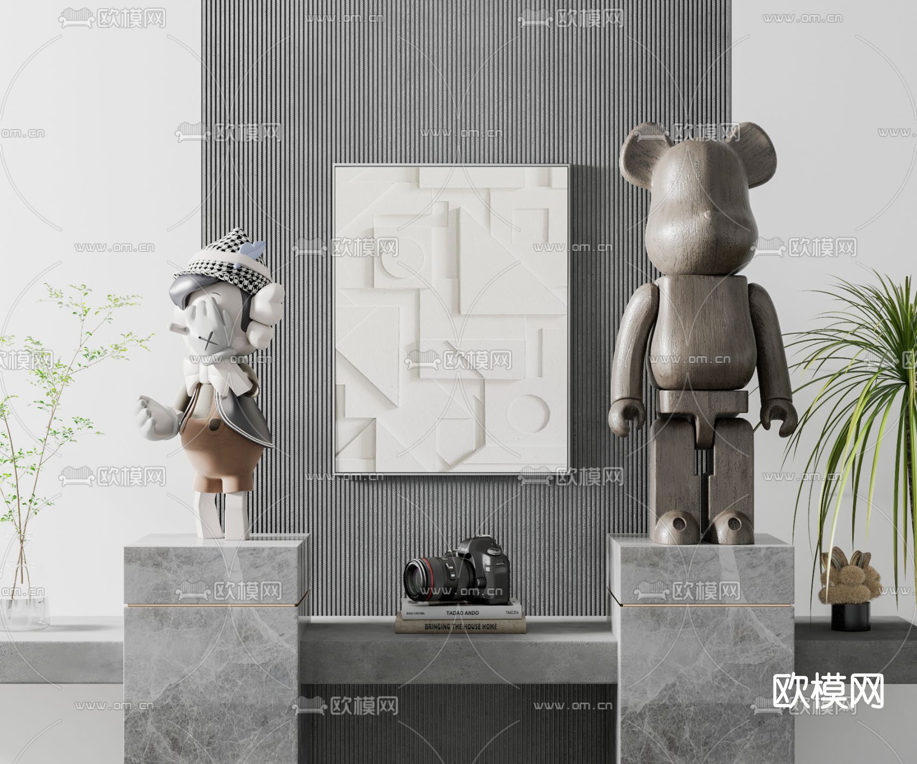 现代潮玩雕塑3d模型