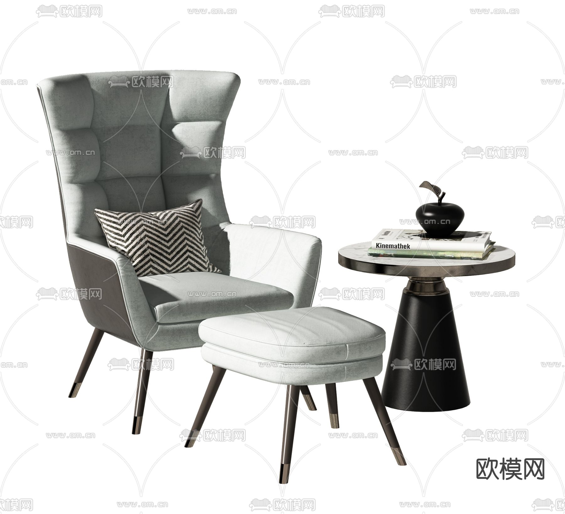 现代布艺休闲椅3d模型
