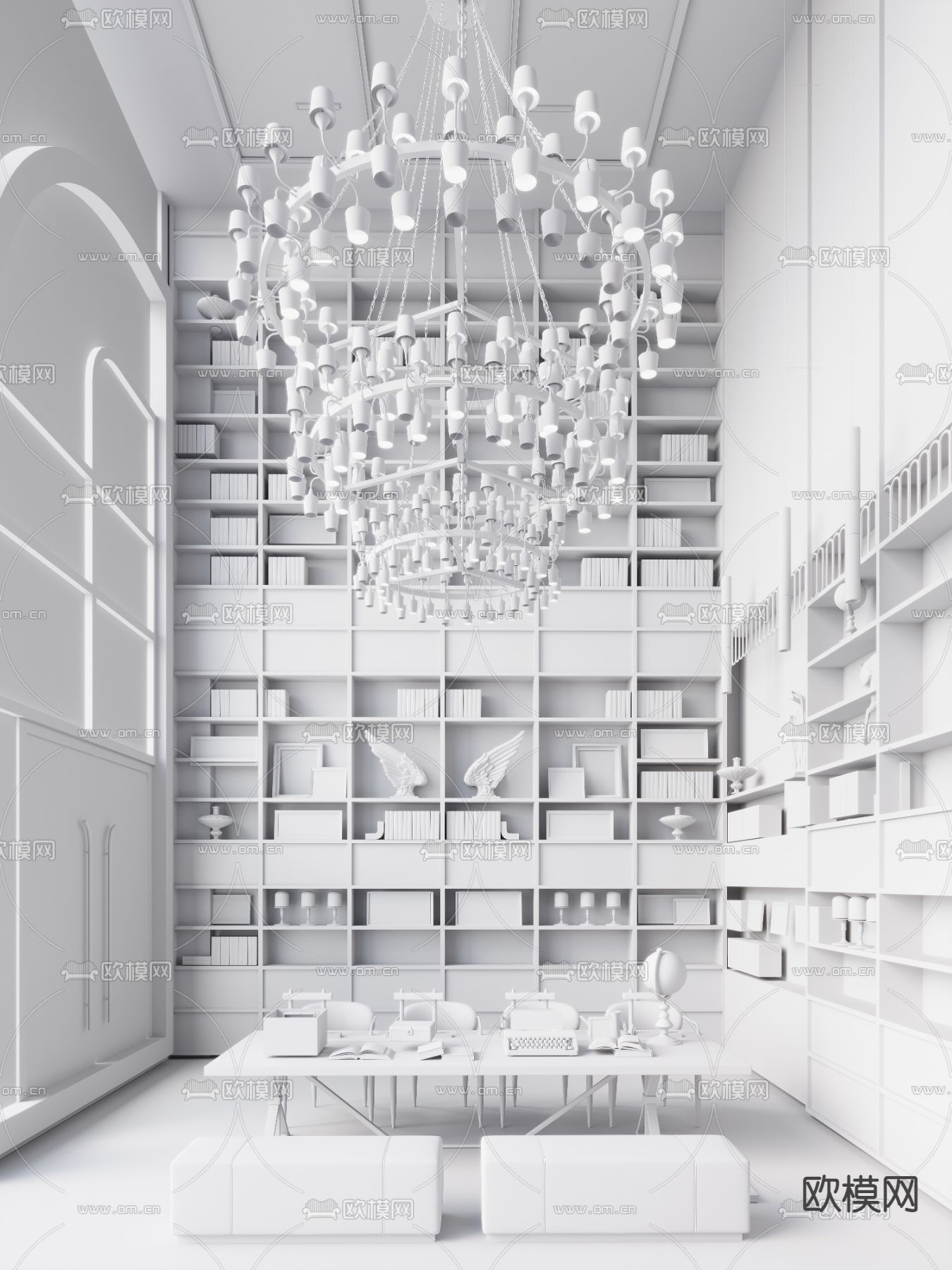 则灵艺术 方直 · 学府天成售楼处3d模型下载（渲染图2）