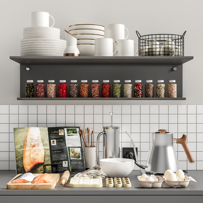 现代厨房器具su模型