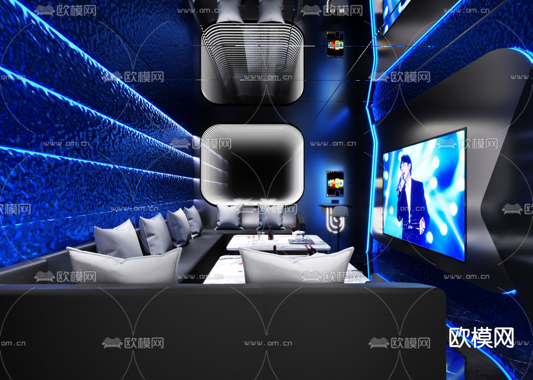 现代KTV包房3d模型