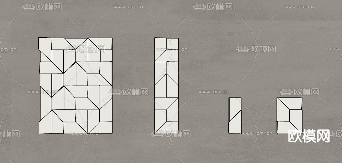 北欧艺术装饰几何壁灯su模型下载（渲染图3）