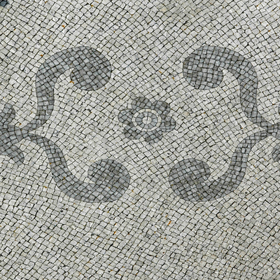  碎石拼花地面 
