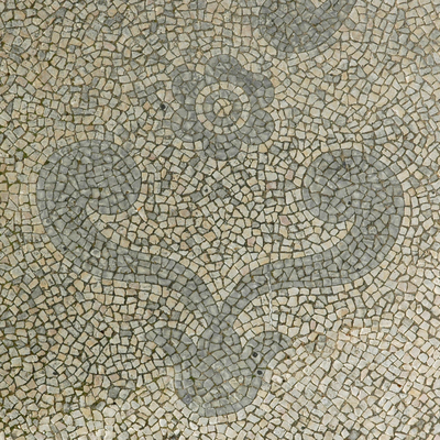  碎石花纹拼接地面 