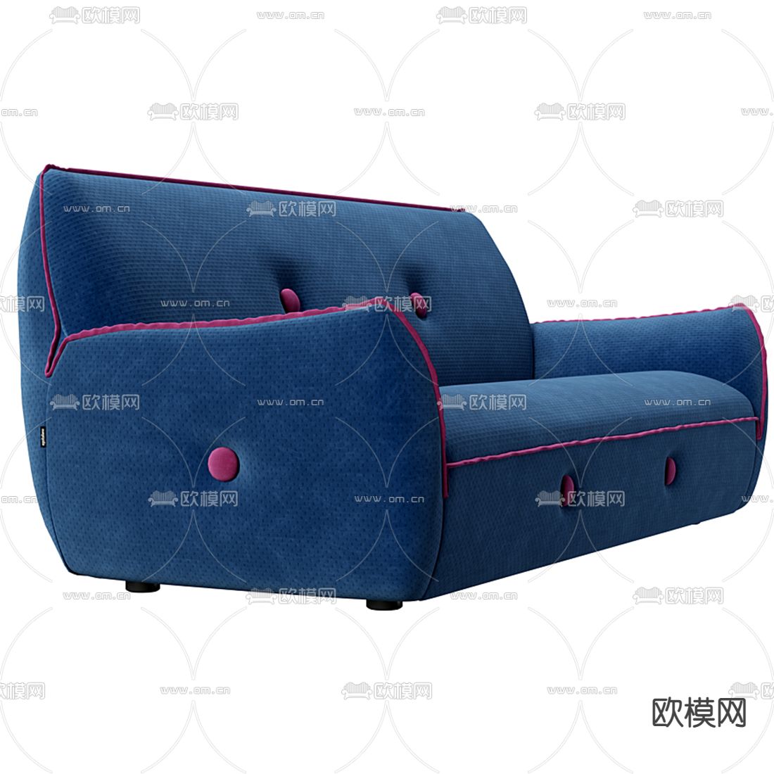 Armani 双人沙发3d模型下载（渲染图2）