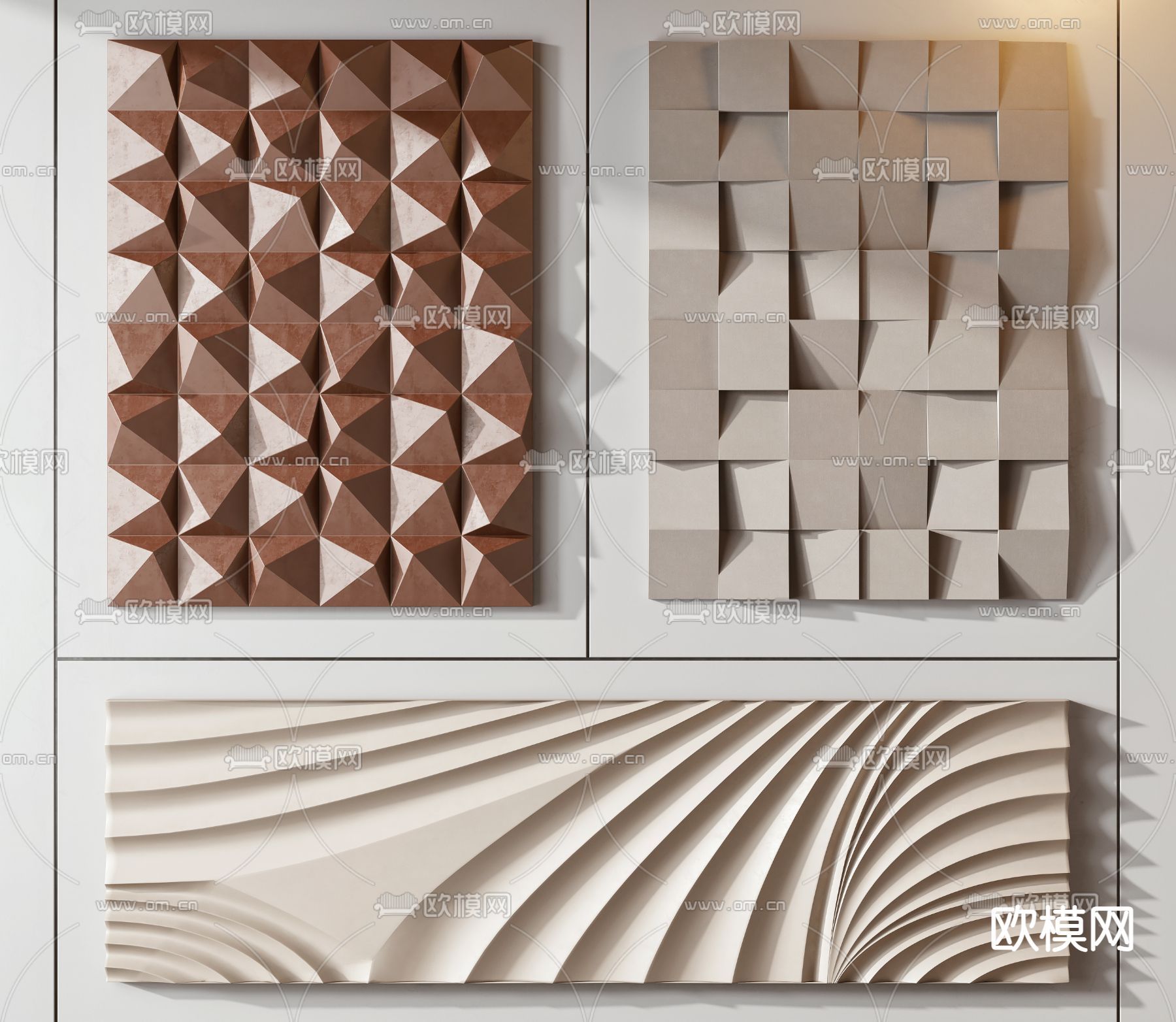 现代艺术墙饰挂件3d模型下载