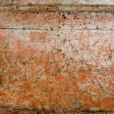  红漆破旧水泥墙面 