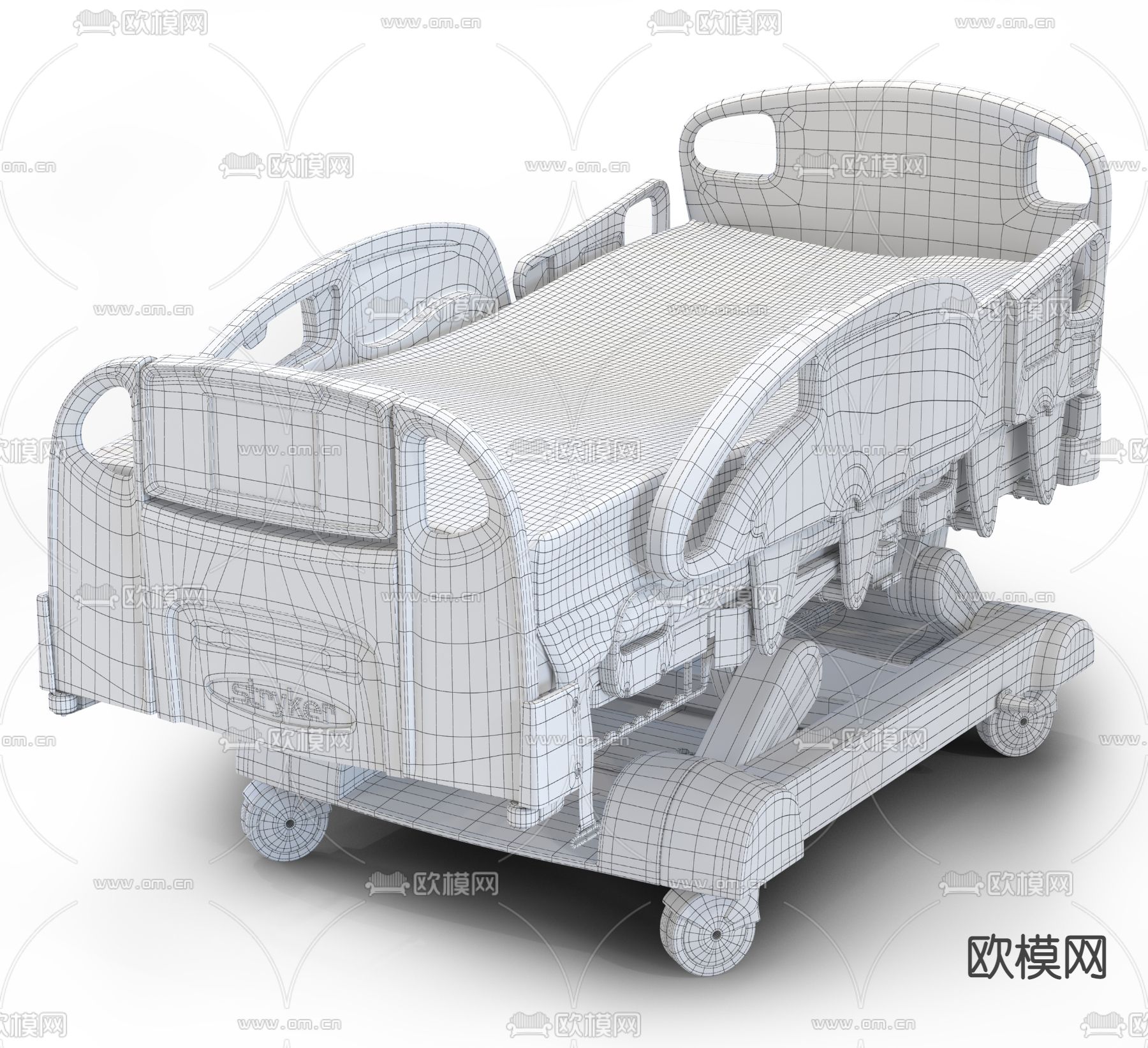 现代医院病床3d模型