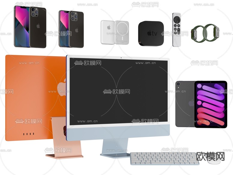 现代苹果电子产品3d模型下载