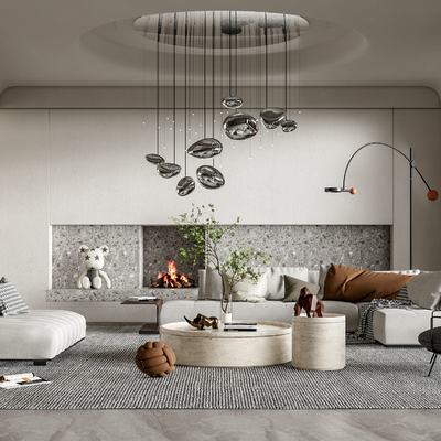 现代客厅su模型