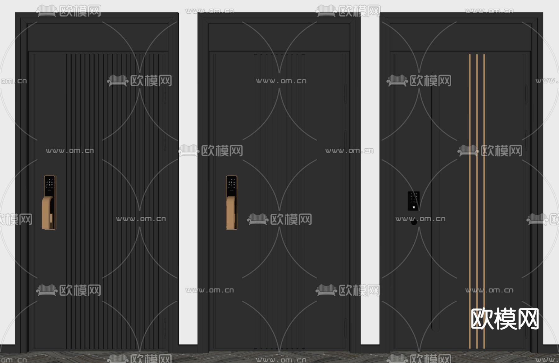 现代入户门su模型